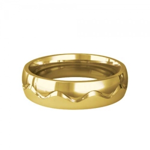 Patterned Designer Wedding Rings - Yellow Gold